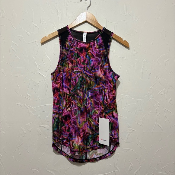 NWT Lululemon “Sculpt Tank” multi color abstract athletic tank top (size 2) - Picture 2 of 6